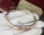 Perfect Replica Cartier Juste Un Clou Rose Gold Diamond Bracelet - 2019 New